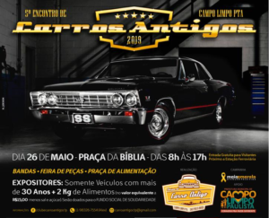 Arrecadação de Alimentos no 5º Encontro de Carros Antigos de Campo Limpo Paulista